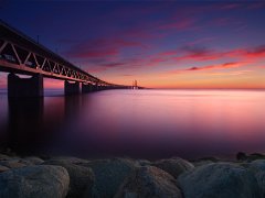 oresundsbron sunset 2008 07 24 2